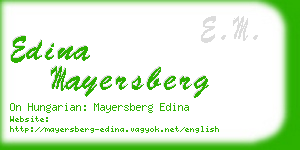 edina mayersberg business card